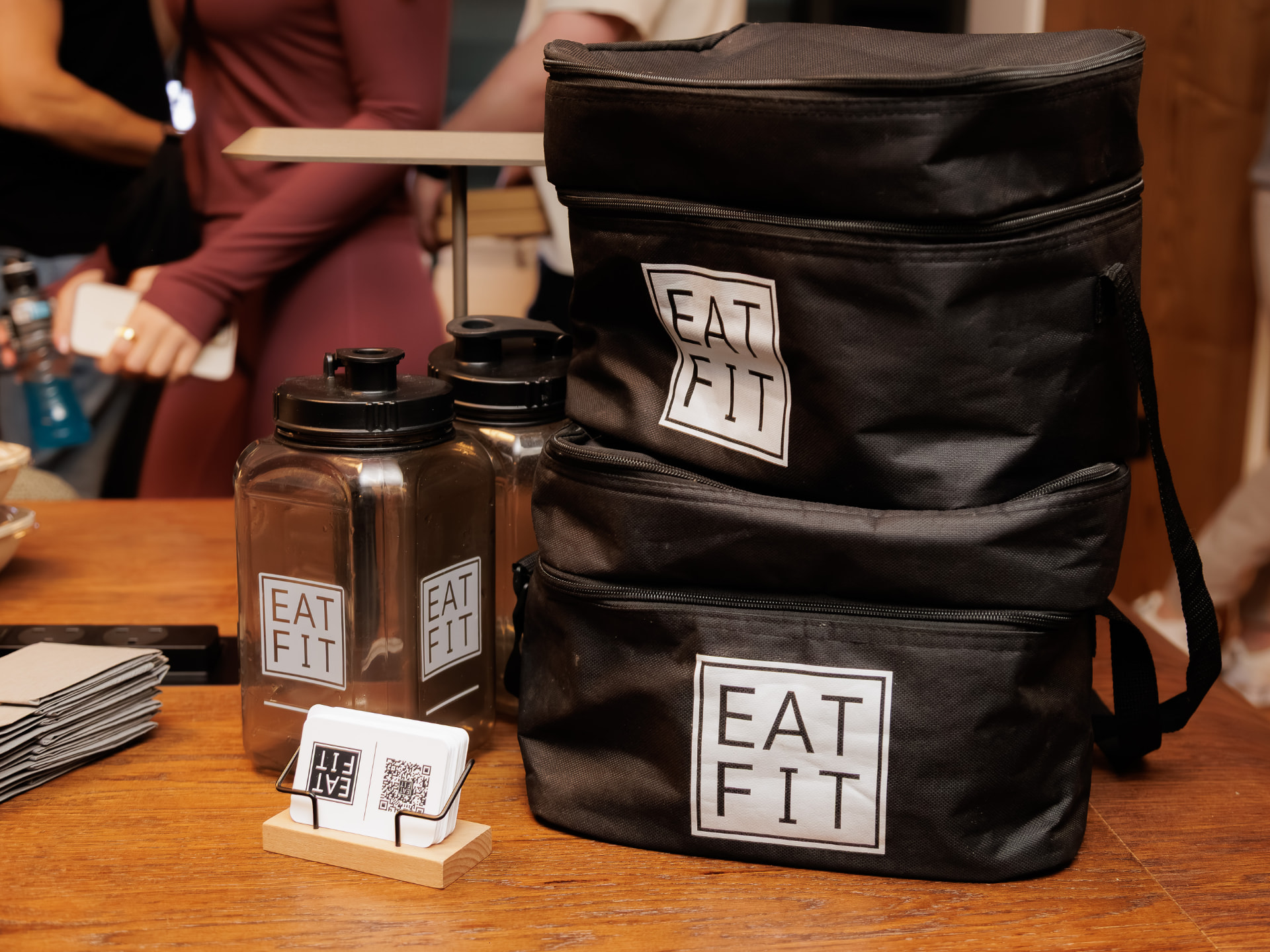 Eat Fit meal-prep station at an MCR event